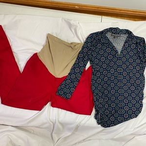 Bundle of maternity jeans and top S/M pea in pod